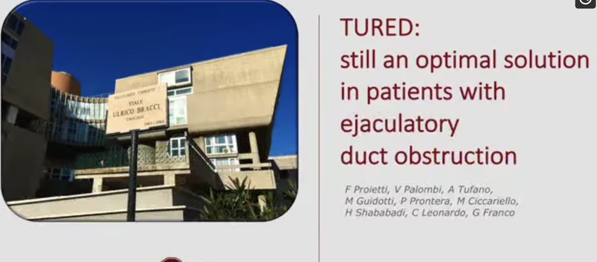 TURED: still an optimal solution in patients with ejaculatory duct obstruction